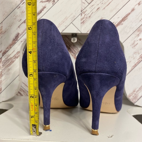 Zara Basic Blue Suede Pumps - Picture 4 of 5